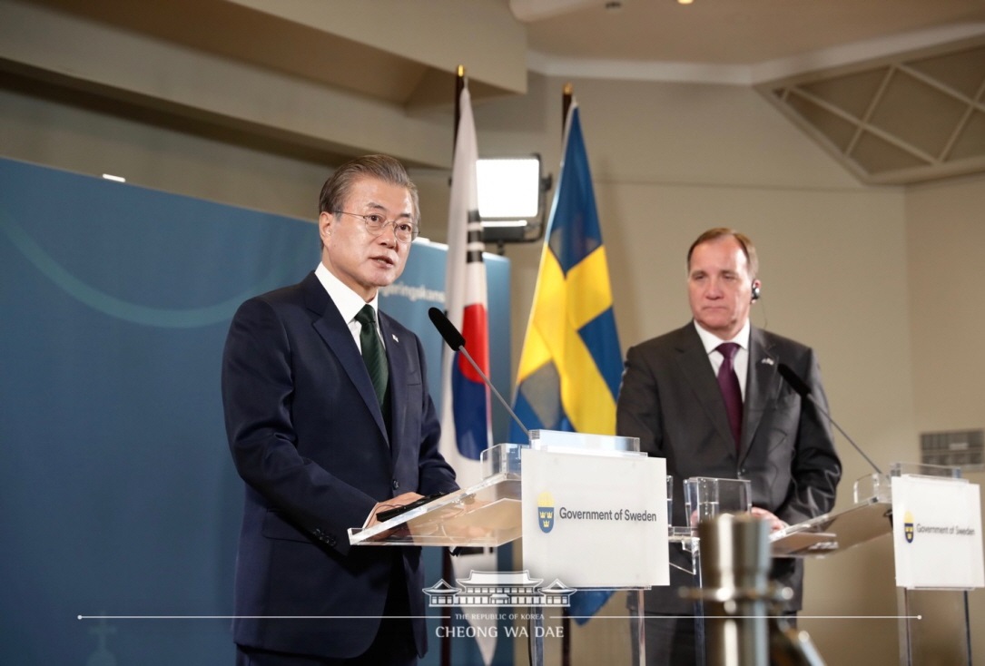 Opening Remarks by President Moon Jae-in at Joint News Conference Following Korea-Sweden Summit